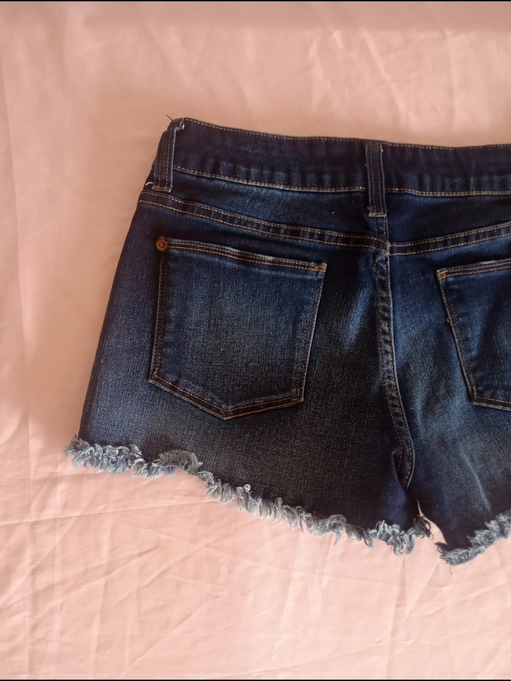 No Boundaries Dark Blue Frayed Hem Denim Shorts Sz. 9